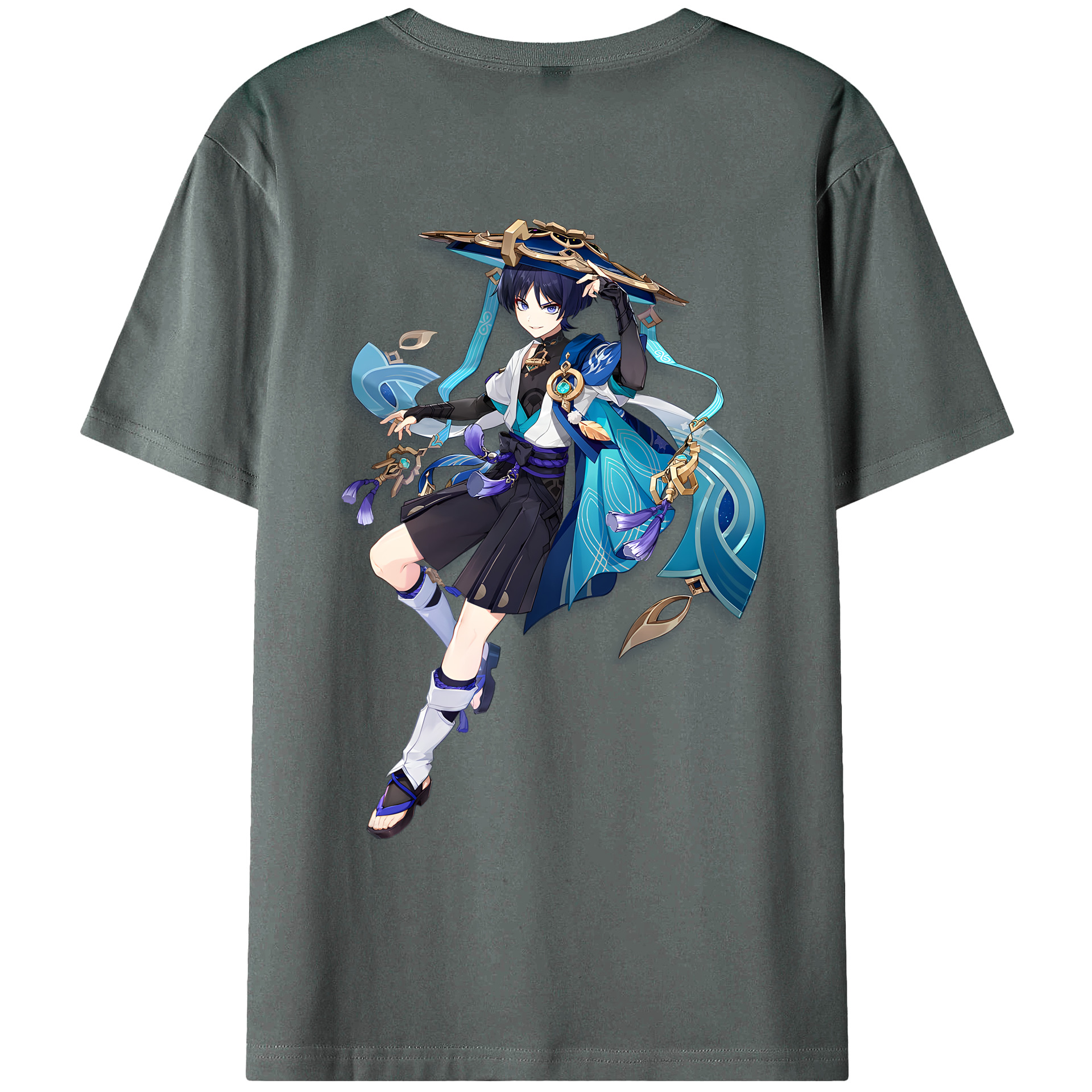 げんし神 さんペい genshin Sanpei 綿100％ メンズ半袖Tシャツ（バックプリント） 通気性